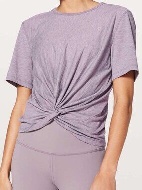 Lululemon Crescent Tee *Silver Heathered Dusty Dawn size 10